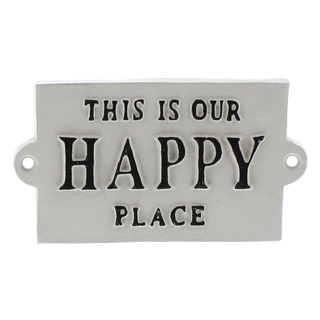 Happy Place Cast Iron Sign