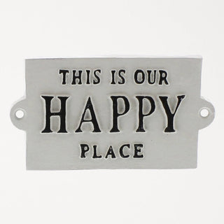 Happy Place Cast Iron Sign HomArt