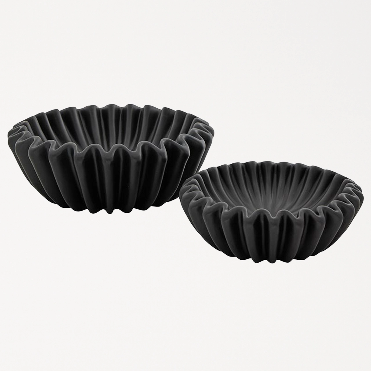 Black Porcelain Lehriya Bowls, Set Of 2 47th & Main (Creative Brands)