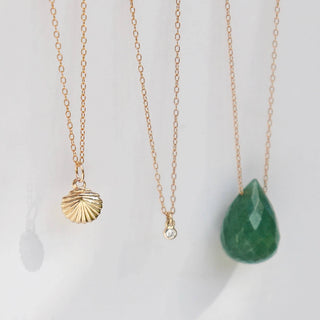 Delicate Seashell Necklace | Handcrafted in Rhode Island USA | 14k Gold Filled