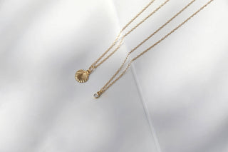 Delicate Seashell Necklace | Handcrafted in Rhode Island | 14k Gold Filled