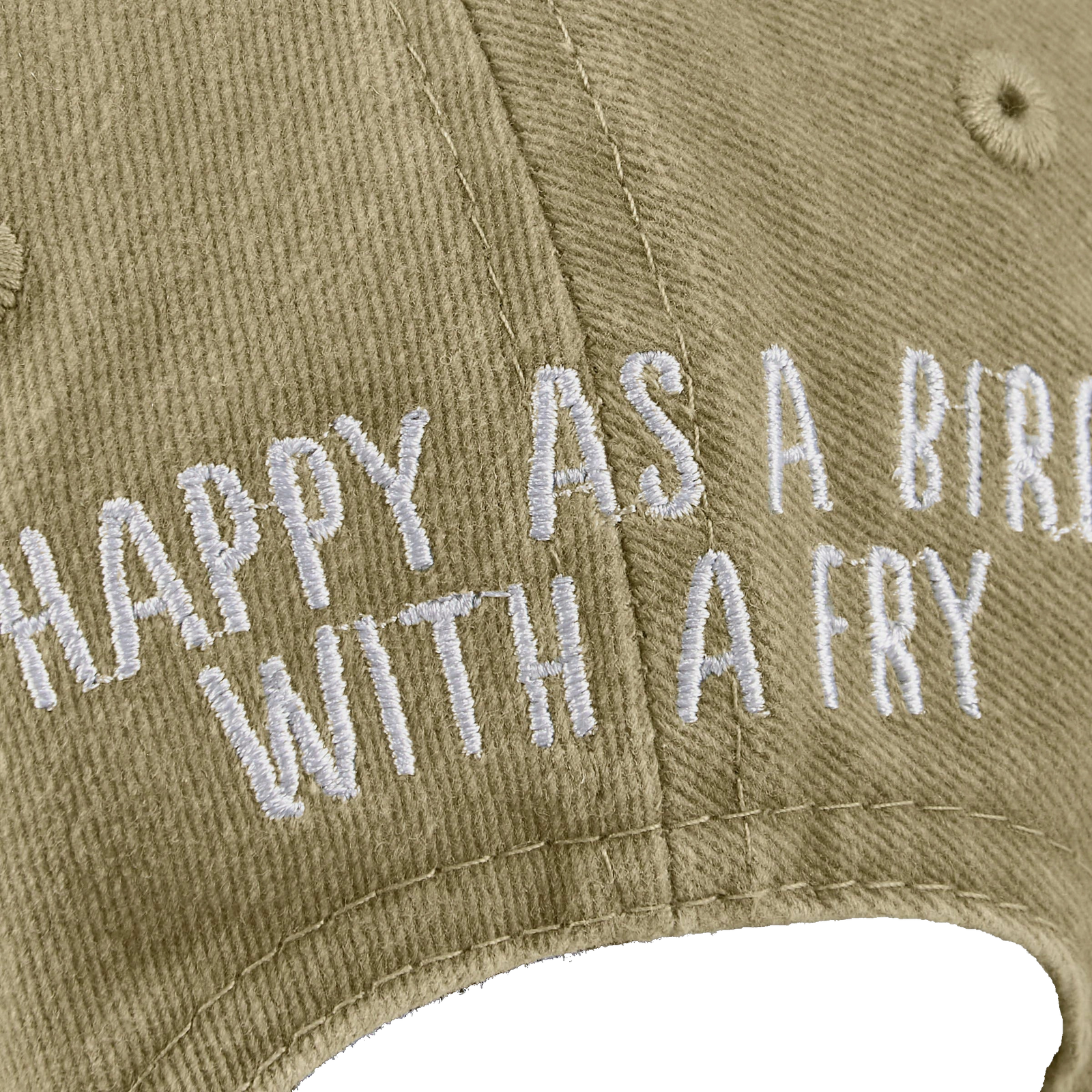 Bird With A Fry Baseball Cap Primitives by Kathy