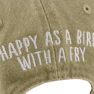 Bird With A Fry Baseball Cap Primitives by Kathy