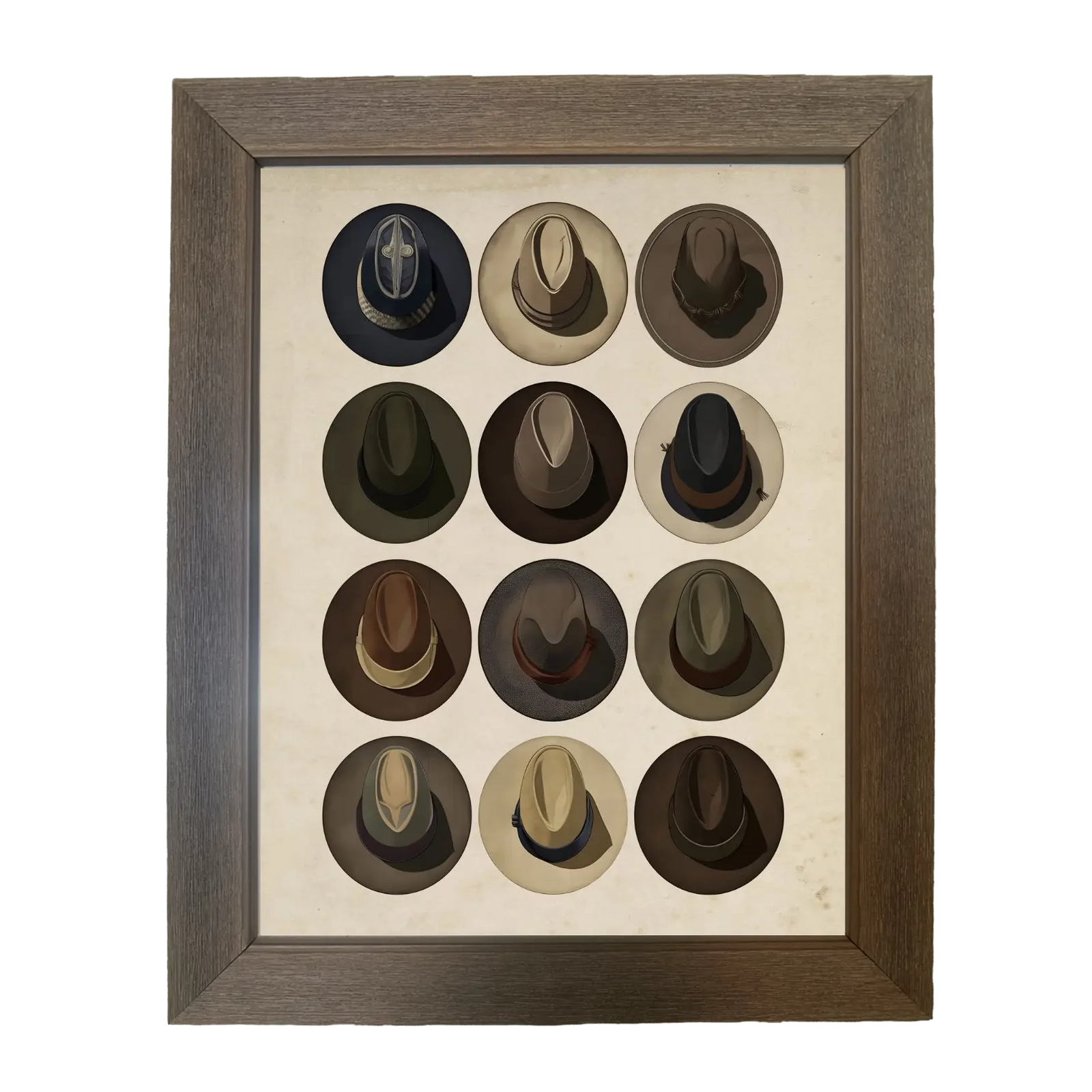 Vintage Western Cowboy Hats in Barnwood Frame Wall Art Antique Curiosities Inc