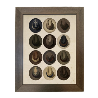 Vintage Western Cowboy Hats in Barnwood Frame Wall Art Antique Curiosities Inc