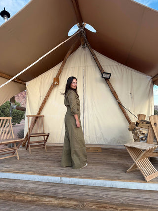 The Farmer's Daughter | Garden Linen Jumpsuit