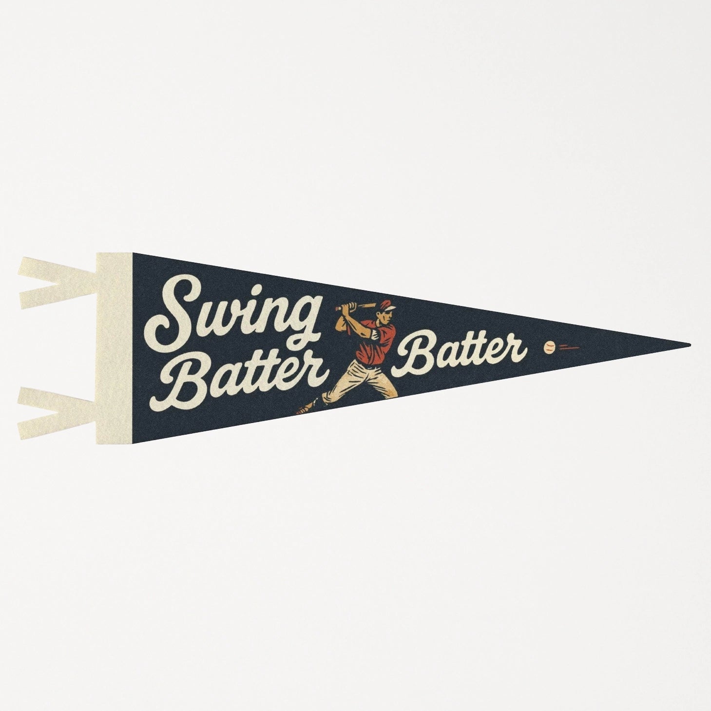 Swing Batter Batter Felt Pennant Benoit's Design Co.