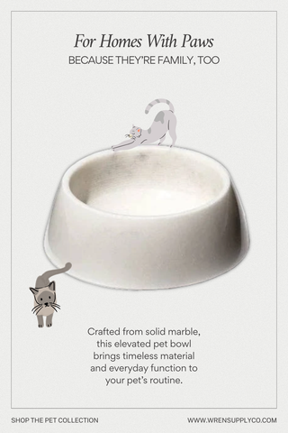 Puebco | Marble Pet Bowl