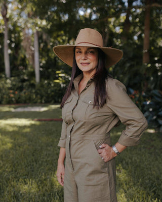 The Farmer's Daughter | Wide-brimmed Garden Hat (UPF 50+)