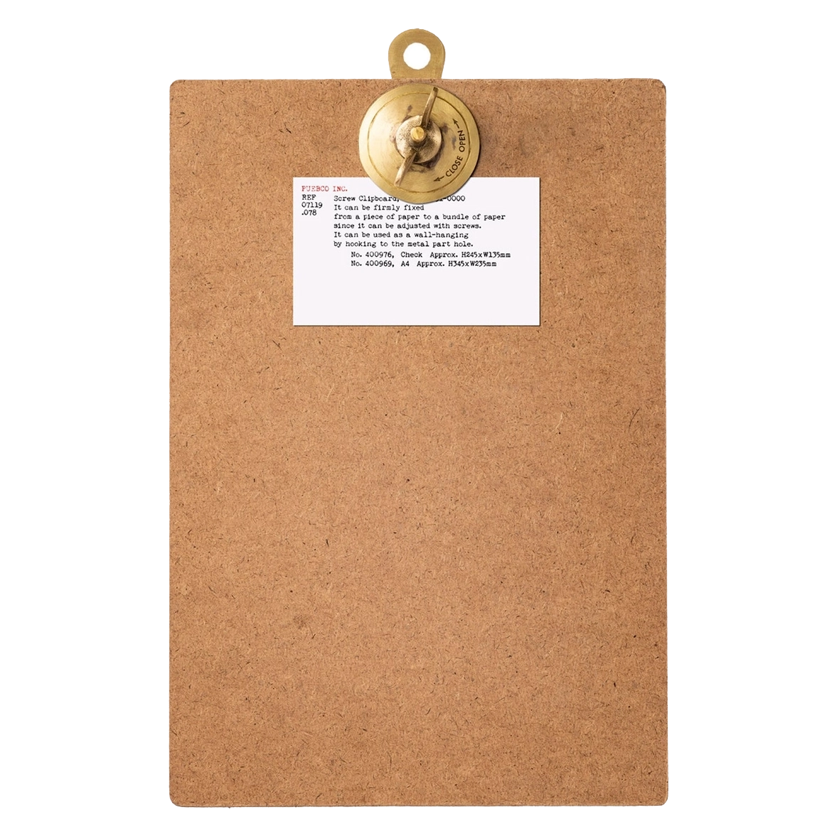 Puebco | Screw Clipboard