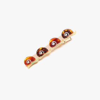 Escargot Clip - Acetate Tiny Snails Alligator Hair Clip