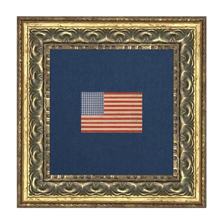 Gingham Flag Framed Canvas Art