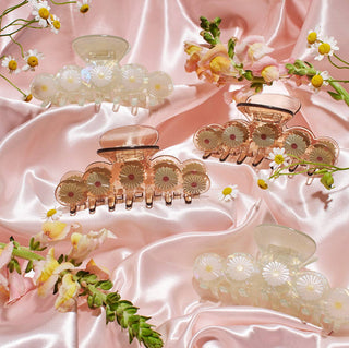 Eclipta XL Claw - Acetate Daisy Flower Large Hair Clip