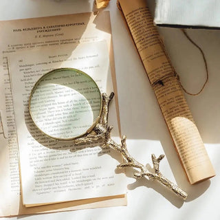 Gilded Branch Magnifying Glass Vagabond Vintage