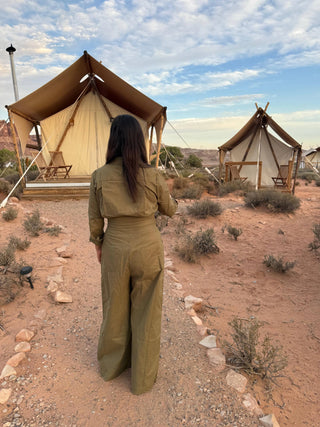 The Farmer's Daughter | Garden Linen Jumpsuit