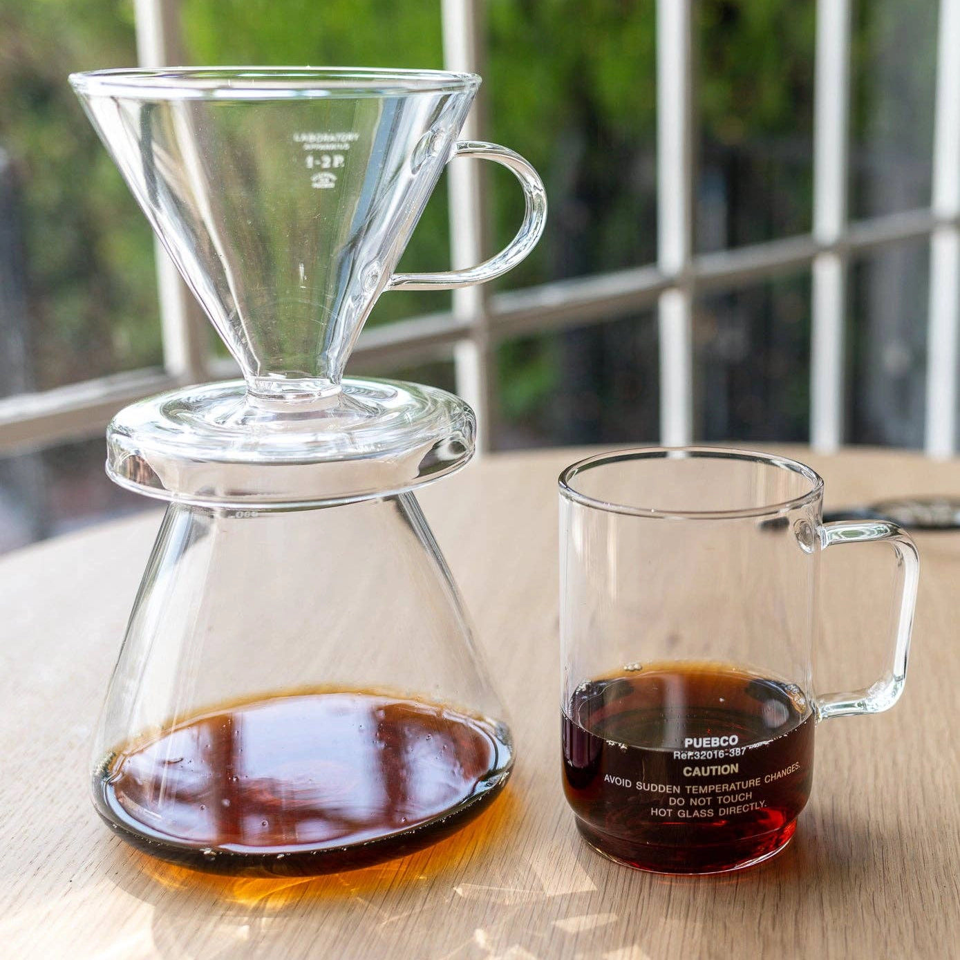 Puebco | Glass Coffee Dripper Set Puebco