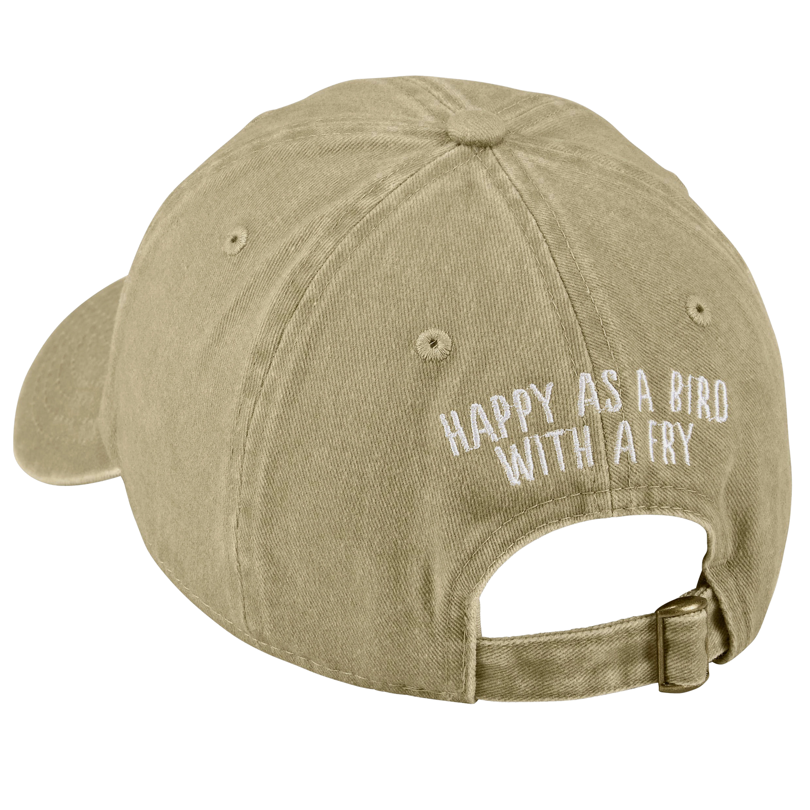 Bird With A Fry Baseball Cap Primitives by Kathy