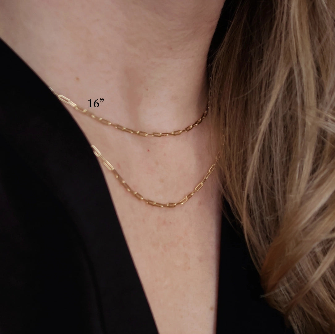 Mini Paperclip Chain Necklace, Handcrafted In Brazil GoldFi