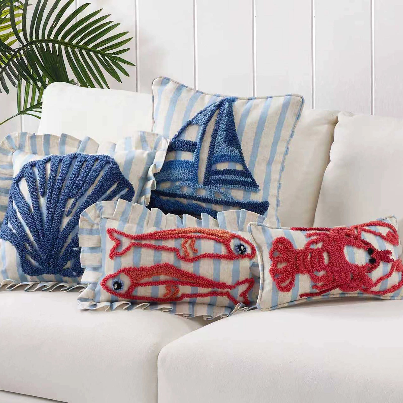 Sardines Tufted Hook Pillow