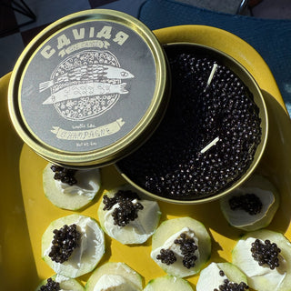 Caviar Tin Candle | Champagne Notes