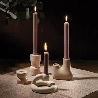 Travertine Marble Taper Candle Holders 47th & Main (Creative Brands)