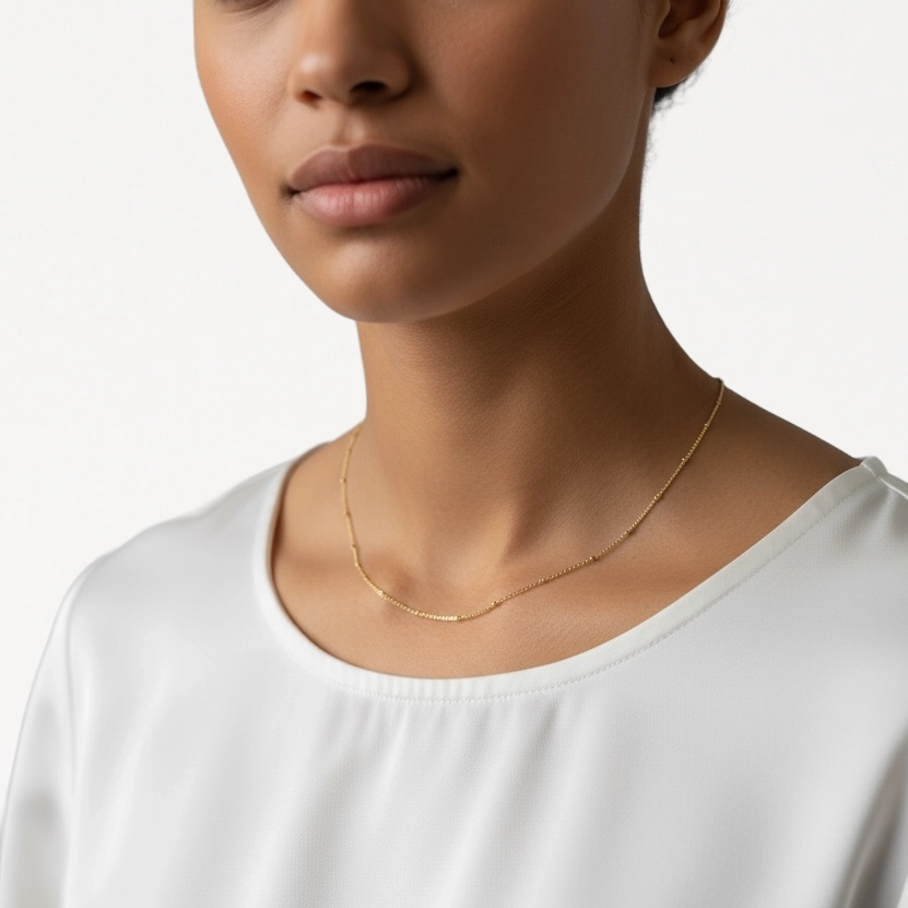 Satellite Chain Necklace, Handcrafted In Brazil GoldFi