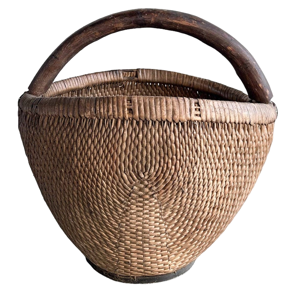 Antique Round Handle Basket Blue Ocean Traders