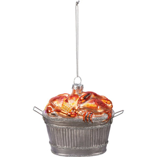 Glass Crab Bushel Ornament
