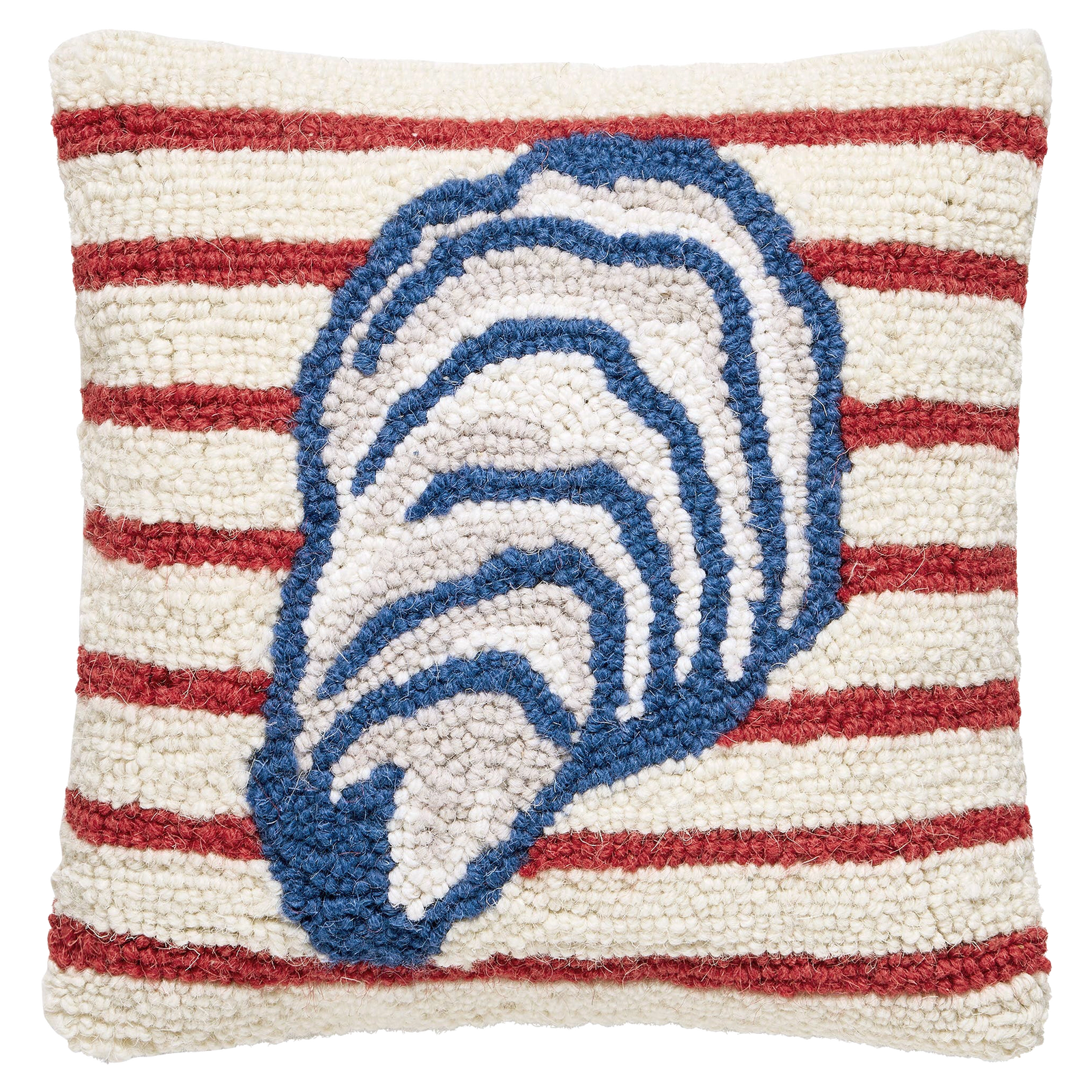 Stripe Oyster Wool Hook Pillow Peking Handicraft
