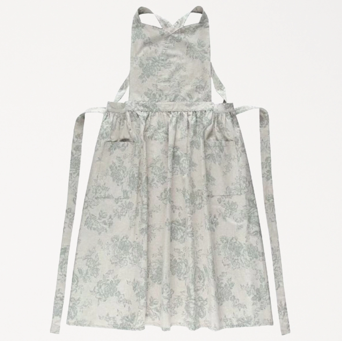Floral Linen Apron Fodory