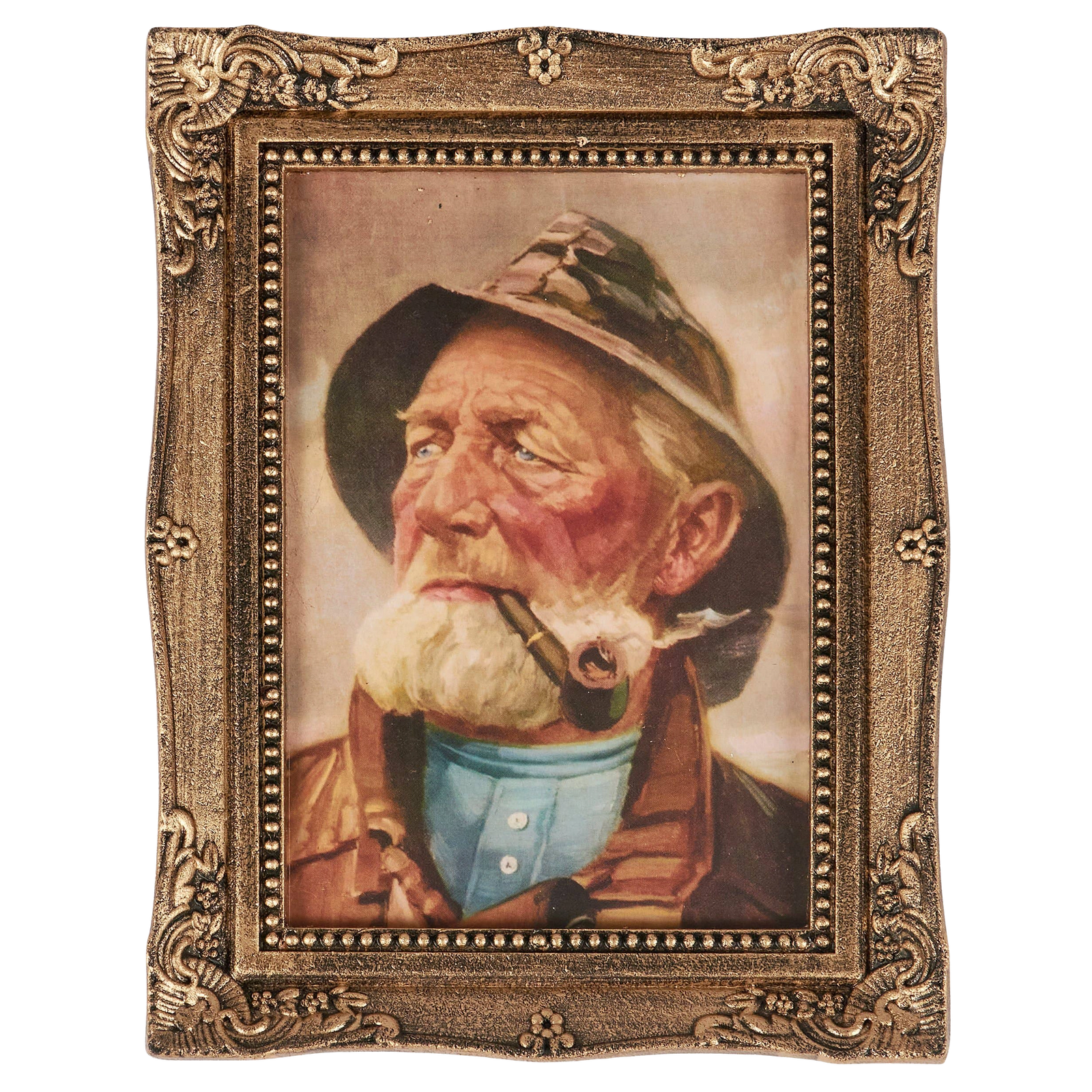 Old Fisherman Framed Wall Art Primitives by Kathy