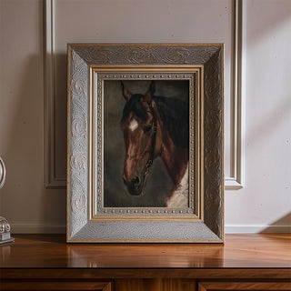 Horse Portrait Framed Canvas Art