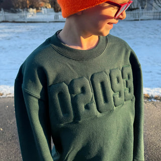 02093 Puff-Embroidered Sweatshirt (Youth) Wren Supply Co.