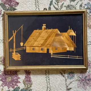 Straw Marquetry Cottage, Poland 1959