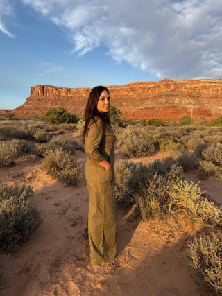 The Farmer's Daughter | Garden Linen Jumpsuit