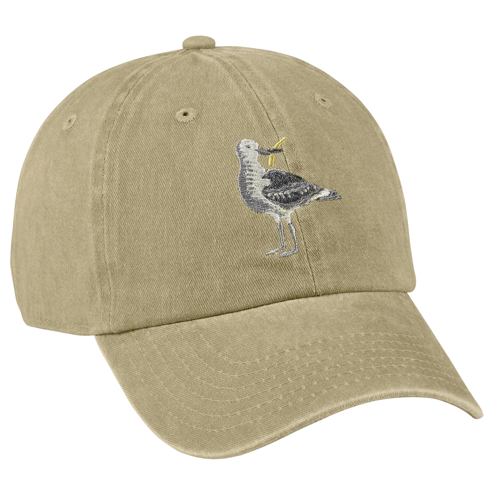 Bird With A Fry Baseball Cap Primitives by Kathy