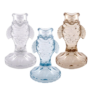 Glass Fish Taper Candle Holder 47th & Main (Creative Brands)