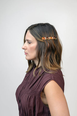 Escargot Clip - Acetate Tiny Snails Alligator Hair Clip