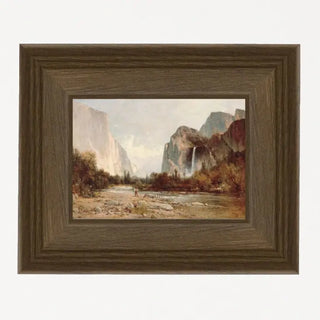 Thomas Hill Yosemite Bridal Veil Falls Framed Canvas Art Petal Lane Home