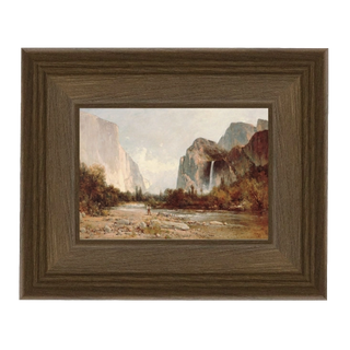 Thomas Hill Yosemite Bridal Veil Falls Framed Canvas Art