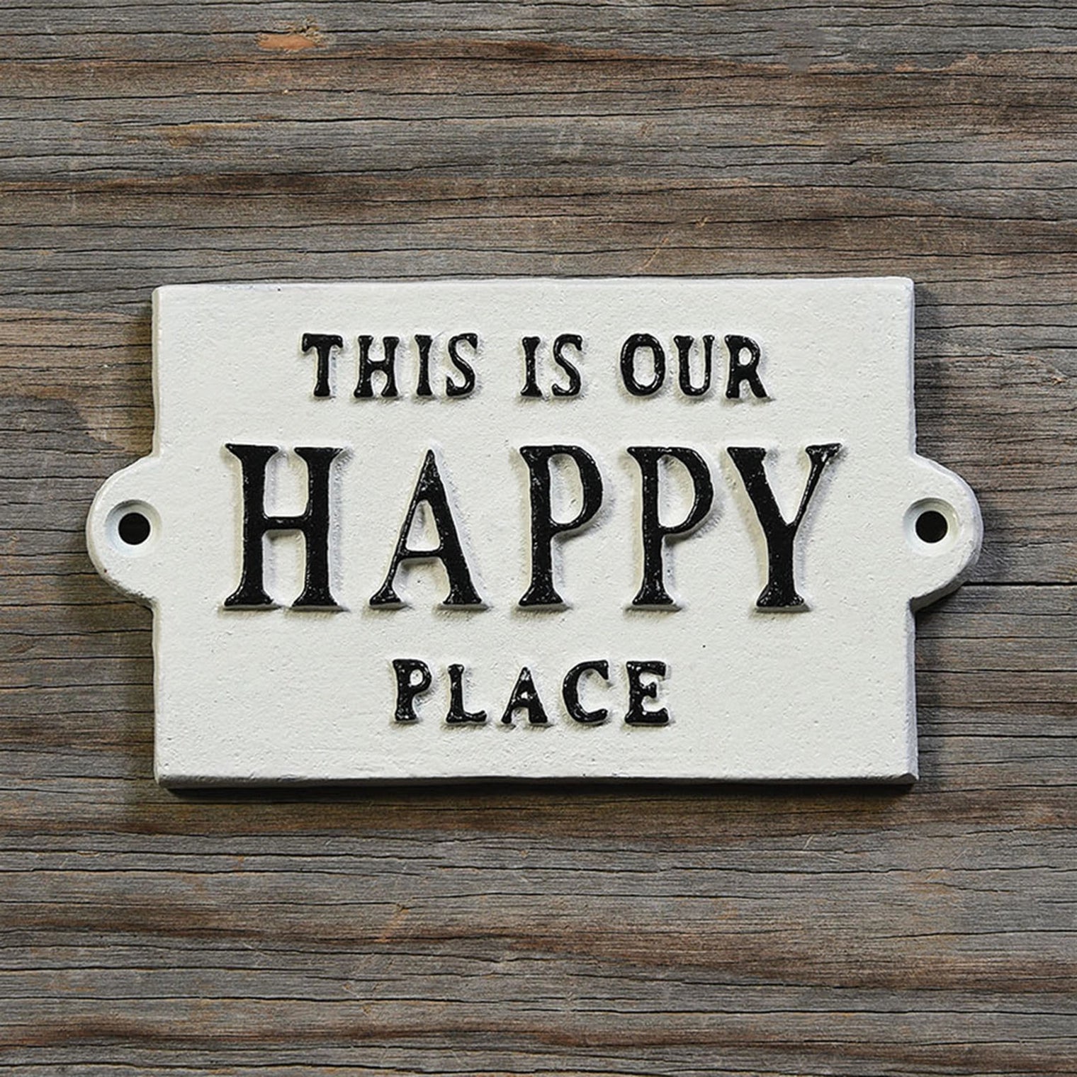 Happy Place Cast Iron Sign HomArt