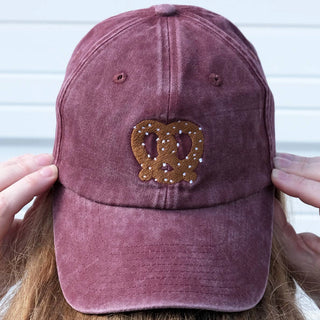 Pretzel Embroidered Hat