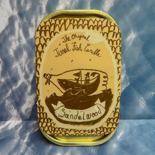 Sandalwood scented novelty candle Pinterest aesthetic, hand-poured in Atlanta Wren Supply Co