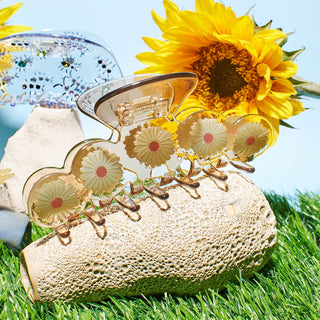 Eclipta XL Claw - Acetate Daisy Flower Large Hair Clip