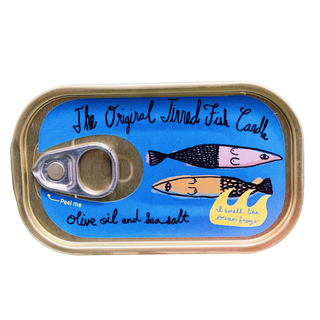 Tinned fish candle gift idea, unique housewarming and Mother's Day present