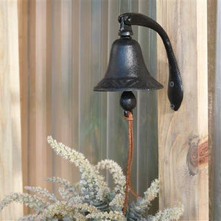Cast Iron Bell with Leather Pull Strap