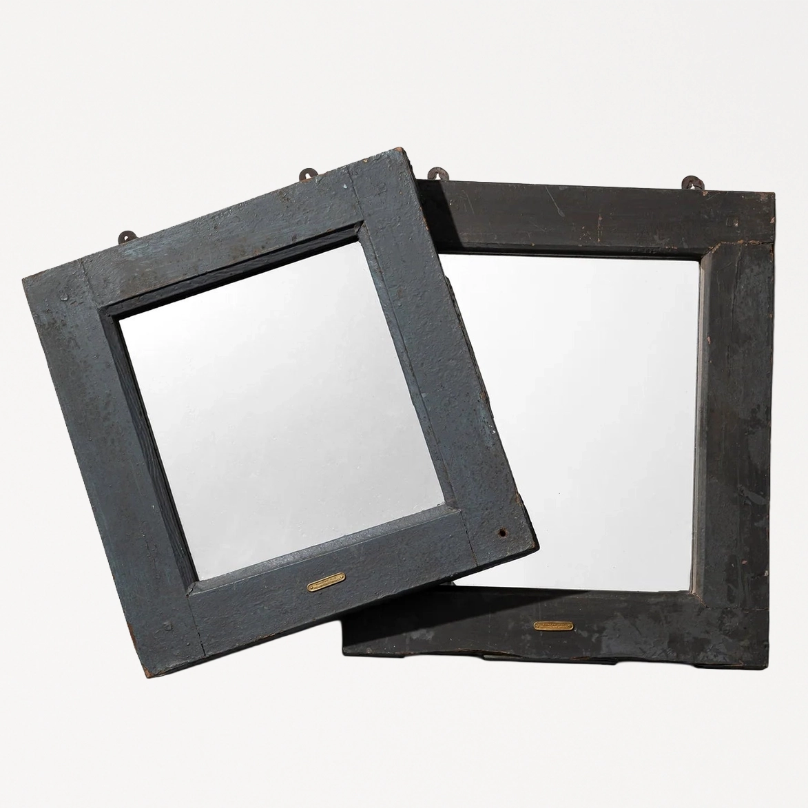 Puebco | Vintage Window Mirror, Industrial Blue Puebco