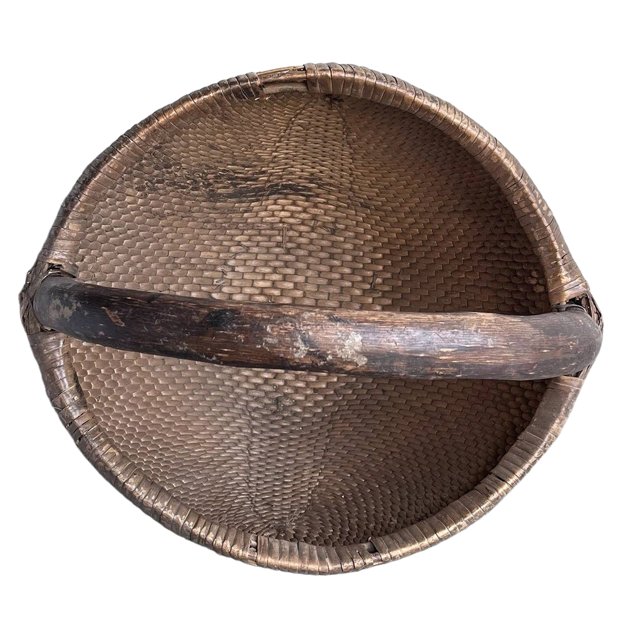 Antique Round Handle Basket Blue Ocean Traders