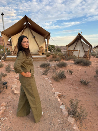 The Farmer's Daughter | Garden Linen Jumpsuit